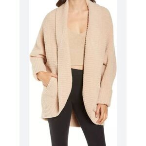 Cupcakes & Cashmere Sherpa Open Cardigan- Oatmeal